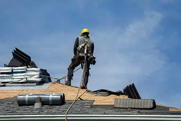 Professional Roofing technician working in Moreland, ID